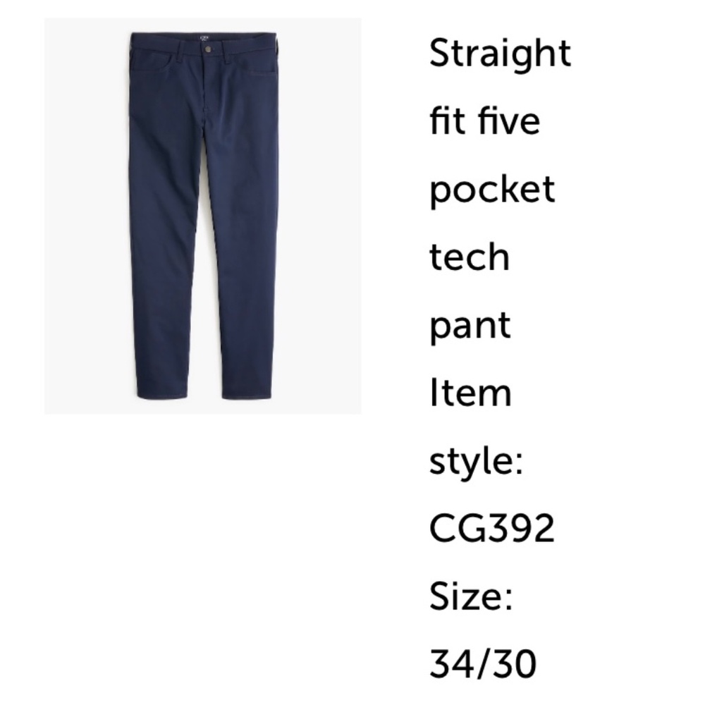 NWT Men’s five pocket pants J. crew Factory